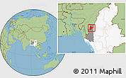Savanna Style Location Map of Tiddim, highlighted country, highlighted parent region