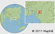 Savanna Style Location Map of Tiddim