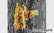 Physical Map of Tiddim, darken, desaturated
