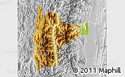 Physical Map of Tiddim, lighten, desaturated