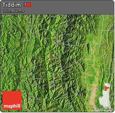 Satellite Map of Tiddim