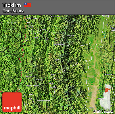 Satellite Map of Tiddim