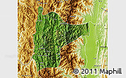 Satellite Map of Tiddim, physical outside