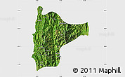 Satellite Map of Tiddim, single color outside