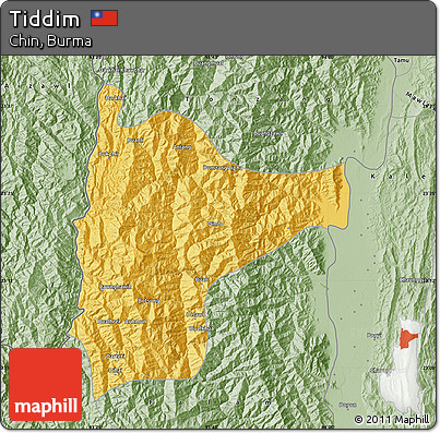 Savanna Style Map of Tiddim