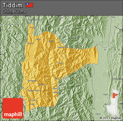 Savanna Style Map of Tiddim