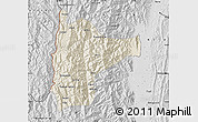 Shaded Relief Map of Tiddim, desaturated