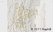 Shaded Relief Map of Tiddim, lighten