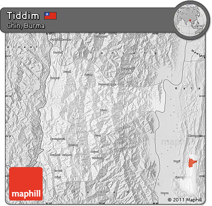 Silver Style Map of Tiddim
