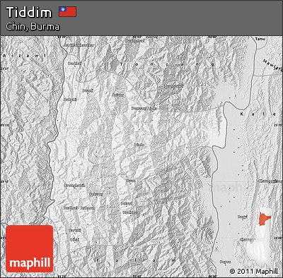Silver Style Map of Tiddim