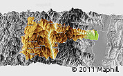 Physical Panoramic Map of Tiddim, desaturated