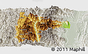 Physical Panoramic Map of Tiddim, lighten, semi-desaturated