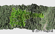 Satellite Panoramic Map of Tiddim, semi-desaturated