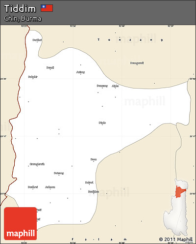 Classic Style Simple Map of Tiddim