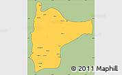 Savanna Style Simple Map of Tiddim, cropped outside
