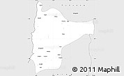 Silver Style Simple Map of Tiddim