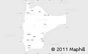 Silver Style Simple Map of Tiddim, single color outside