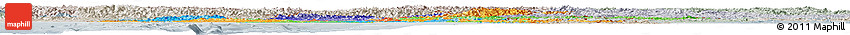 Political Horizon Map of Burma, lighten, semi-desaturated