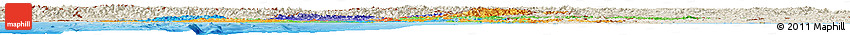 Political Horizon Map of Burma, shaded relief outside, bathymetry sea