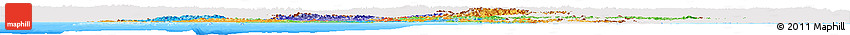Political Horizon Map of Burma, single color outside, bathymetry sea