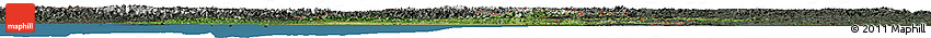 Satellite Horizon Map of Burma, darken, semi-desaturated, land only