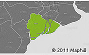 Physical 3D Map of Dedaye, desaturated