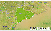 Physical 3D Map of Dedaye, satellite outside