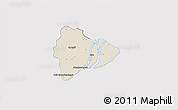 Shaded Relief 3D Map of Dedaye, cropped outside