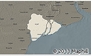 Shaded Relief 3D Map of Dedaye, darken