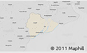 Shaded Relief 3D Map of Dedaye, desaturated