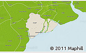 Shaded Relief 3D Map of Dedaye, physical outside