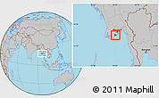 Gray Location Map of Dedaye