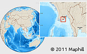 Shaded Relief Location Map of Dedaye