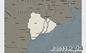 Shaded Relief Map of Dedaye, darken