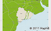 Shaded Relief Map of Dedaye, physical outside
