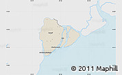 Shaded Relief Map of Dedaye, single color outside