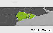 Physical Panoramic Map of Dedaye, darken, desaturated