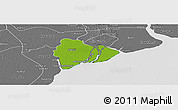 Physical Panoramic Map of Dedaye, desaturated