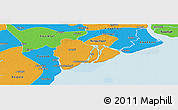 Political Panoramic Map of Dedaye