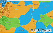 Political 3D Map of Henzada