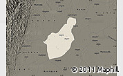 Shaded Relief Map of Henzada, darken