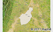 Shaded Relief Map of Henzada, satellite outside