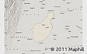 Shaded Relief Map of Henzada, semi-desaturated