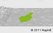 Physical Panoramic Map of Henzada, lighten, desaturated