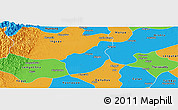 Political Panoramic Map of Henzada