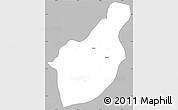 Gray Simple Map of Henzada, single color outside