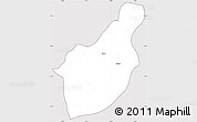 Silver Style Simple Map of Henzada, cropped outside