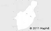 Silver Style Simple Map of Henzada, single color outside