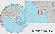 Gray Location Map of Kyaunggon, highlighted parent region