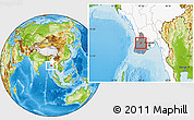 Physical Location Map of Kyaunggon, highlighted country, highlighted parent region